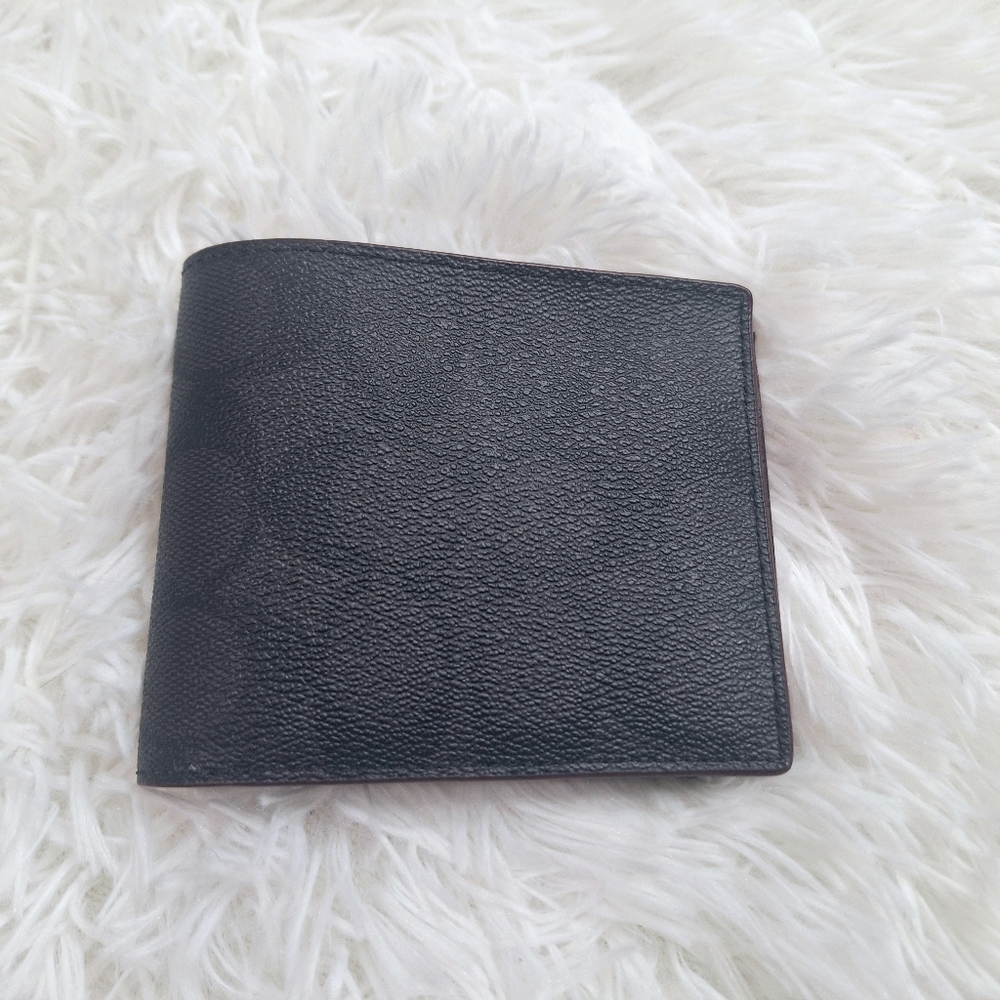 Coach men's charcoal/ black wallet